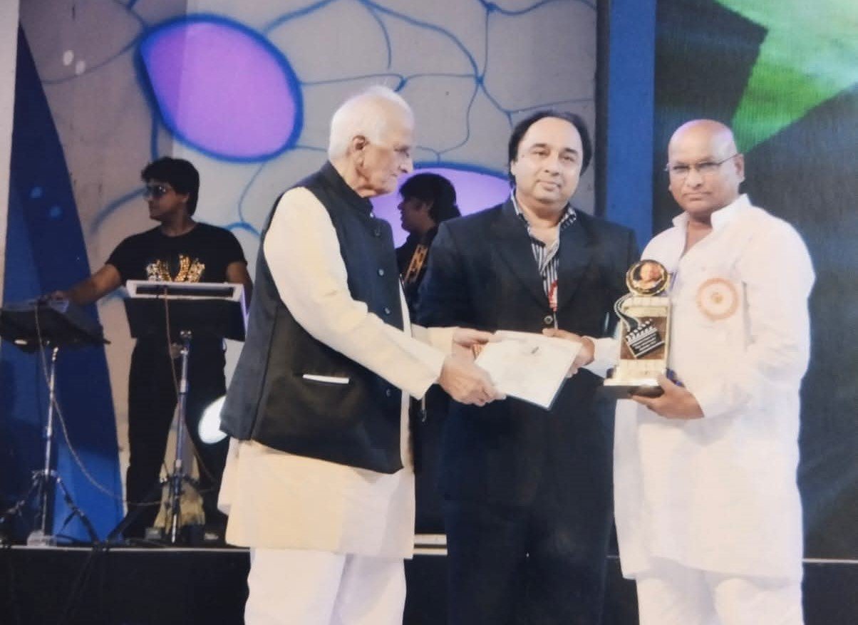 On stage - Awarded Bansilal More